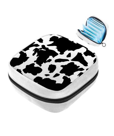 GIAPB Sanitary Napkin Storage Bag Period Bag Tampon Bag Makeup Bag Pad Pouch Black and White Spots Color1745