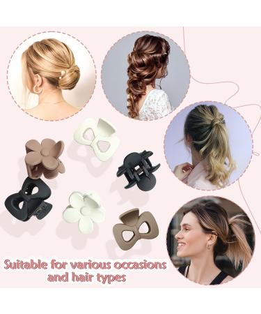 6 Small Hair Clamps (4 cm/1.5 inch) - Cute Two-Row Teeth Clips for High Ponytails | 2 Styles Available - Buy Online on GoSupps.com