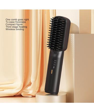 Buy Gernie Hair Straightening Brush - Portable Rechargeable Comb for Fur Hair | Best Hair Straightener (Black) - International Shipping - Buy Online on GoSupps.com
