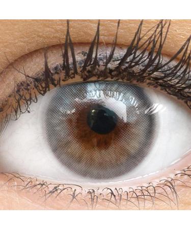 Buy Colored Monthly Contact Lenses - Soft Hydrogel - Natural Bianco Gray - 2 Pieces + Lens Container - No Starch 0.0 Diopters - Buy Online on GoSupps.com