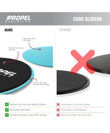 ProPel Athletics Core Slider Set | Premium Double-Sided Abdominal Training Kit | Includes Free Workout Video & Travel Bag | Perfect for Hardwood or Carpet | Slide into Fitness - Buy Online on GoSupps.com