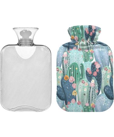NAANLE 2L Hot Water Bottle with Floral Cactus Cover - Relief for Menstrual Cramps & Pain Heat & Cold Therapy - Buy Online on GoSupps.com