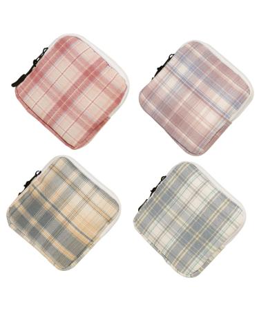 ULTECHNOVO 4pcs Mini Storage Bag Cutie Holder Travel Organizer Bags Purse for Travel for Women Travel Menstrual Pad Bag Napkin Storage Bag Tampon Container Bag Period Pad Bag Portable Bag