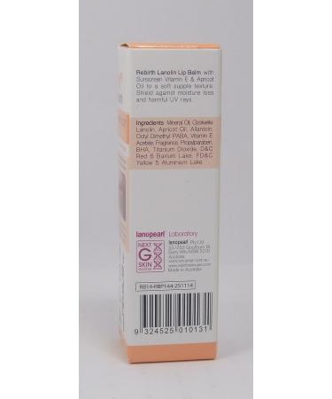 Rebirth Lanolin Lip Balm with Vitamin E, Apricot Oil & Sunscreen - Product of Australia - Buy Online on GoSupps.com