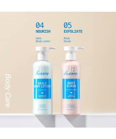 Ruby Kisses Complete Hydration Skincare Set | Face & Body Essentials | Korean Skincare | Daily Cleanser Toner Lotion & Scrub - Buy Online on GoSupps.com