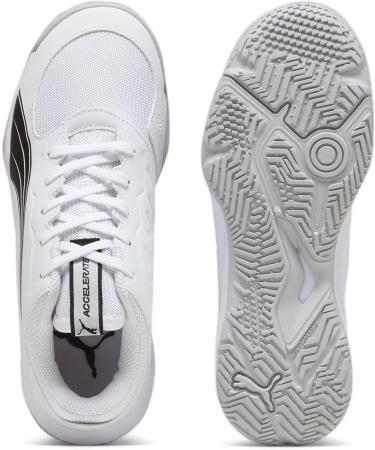 PUMA Unisex Kids Accelerate Jr Handball Shoe - EU 37 White/Black/Gray - International Shipping Available - Buy Online on GoSupps.com
