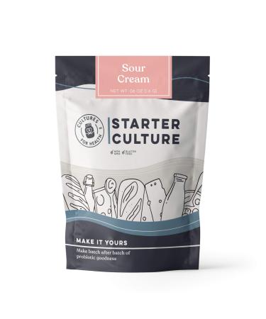 Cultures for Health Sour Cream Starter Culture | Homemade, Thick, Tangy, Healthy Probiotic Sour Cream | No maintenance, non-GMO, Gluten-Free | 4 Packets