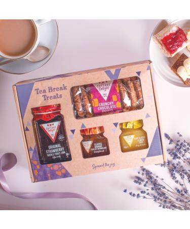 Cottage Delight - Tea Break Treats - Original Strawberry Whole Fruit Jam 340g - Crunchy Chocolate Biscuits 150g - Our Classic Lemon Curd 105g - Classic Orange Thin Cut Marmalade 113g - Buy Online on GoSupps.com