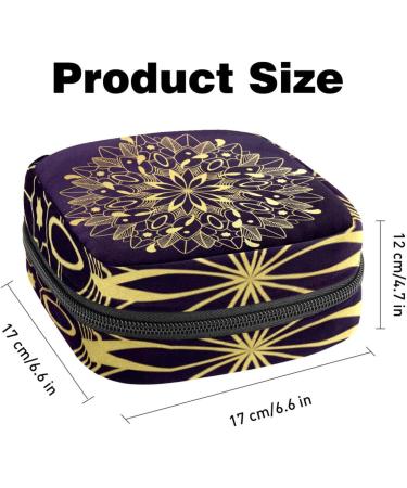 Shop Stylish Portable Women's Menstrual Cup Bags - Golden Flower Mandala | Perfect for Teens & First Period Essentials - Buy Online on GoSupps.com