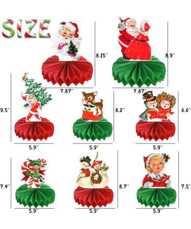 8 Pieces Christmas Honeycomb Centerpieces Victorian Christmas Themed Cake Balls - Buy Online on GoSupps.com