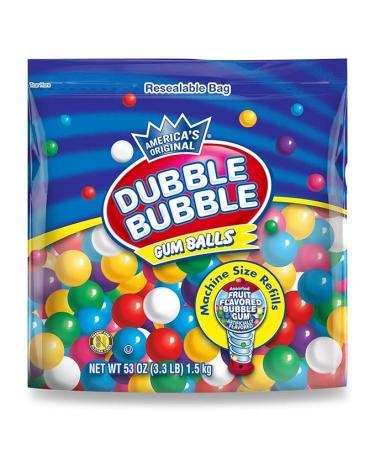 Dubble Bubble Gumball Refill, 8 Flavors, 3.3 lbs