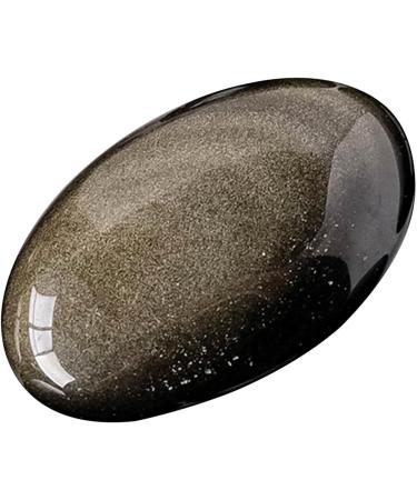Obsidian Crystal | Meditation Reiki Energy Stone - Natural Tumbled Polished Crystals Stones Tiger Eye Oval Palm Pocket Stones Meditation Reiki Energy Stone - Buy Online on GoSupps.com