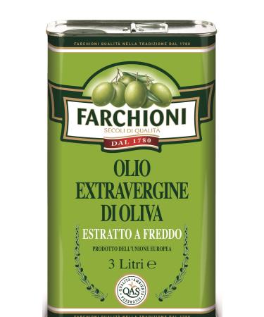 Farchioni - Extra Virgin Italian Olive Oil Tin Can (3 Litre) D. Extra Virgin Oil - Tin 3L - Buy Online on GoSupps.com