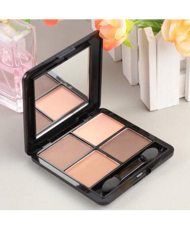 Beatifufu 4 Mirror Makeup Elegant and Matte with Shadow Eyeshadow Eye Colors Sponge Brown - Buy Online on GoSupps.com