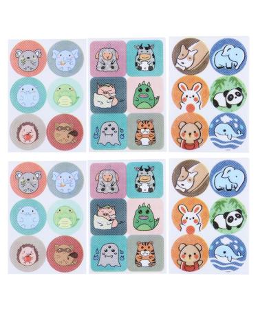 BESTonZON 216pcs Cartoon Decals Adorable - Patches Stickers Animal Pattern 3X3X0.1CM As Shown