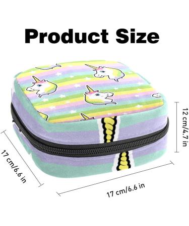 Colorful Rainbow Unicorn Menstrual Cup Pocket & Makeup Organizer - Big Capacity Travel Band for Women - Buy Online on GoSupps.com