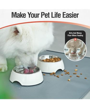 Conlun Non-Slip Dog & Cat Feed Mat - 100% Waterproof Elevated Edge Dishwasher-Safe 81x61 Turquoise - Buy Online on GoSupps.com