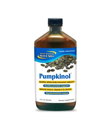 North American Herb & Spice Pumpkinol - 12 fl. oz. - Healthy Hormone & Prostate Support - Natural Source of Vitamin E & Sterols - Contains Oreganol P73 Oregano Oil - Non-GMO - 24 Servings