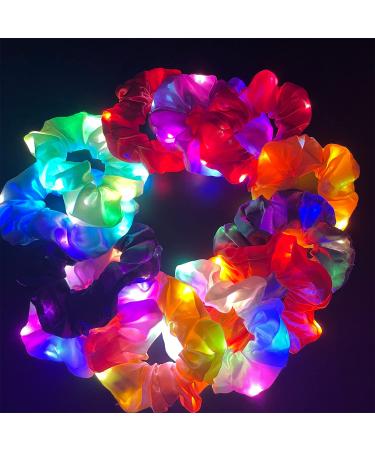 12 Pcs Light Up Scrunchies - LED Hair Accessories for Girls, Glow in the Dark Rave Accessories - Fun Gift for Women, Party Favor & Concert Essential - Buy Online on GoSupps.com
