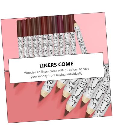12PCS Waterproof Matte Lip Liner Set - Long-Lasting Lipstick & Eyeliner Makeup Accessories for Women - Buy Online on GoSupps.com