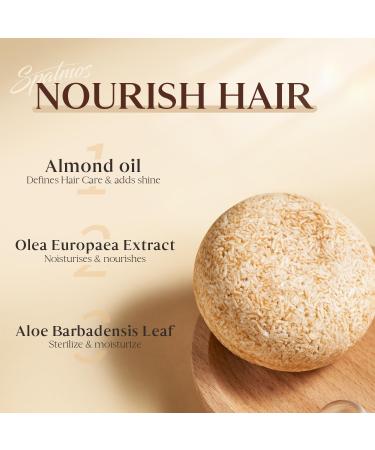 Deep-Cleaning Hair Shampoo Bar - All Natural for Oily Hair | Peach Blossom Scent | Zero Waste Soap Bag | 3.5 oz Floral Shampoo Bar - Buy Online on GoSupps.com