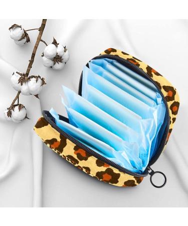 Leopard Jaguar Pattern Sanitary Napkin Storage Bag | Portable Menstruation Pad & Cup Pouch for Teens & Women - Buy Online on GoSupps.com