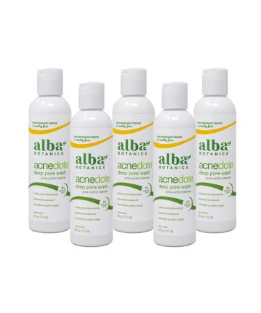 Alba Botanica Acnedote Deep Pore Wash 6 Oz (5 Pack)