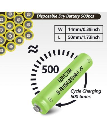 Ni-MH Rechargeable AAA Batteries 600mAh - High Capacity 1.2V Pre-Charged for Solar Garden Lights | 4 Pack - Buy Online on GoSupps.com