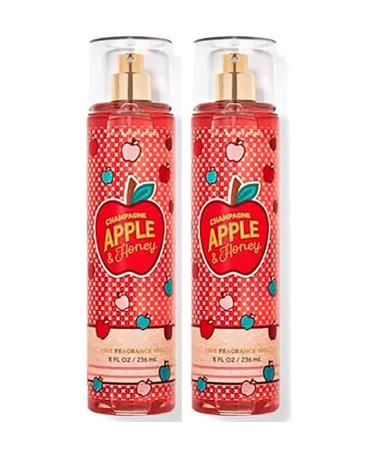 Bath & Body Works Bath and Body Works Champagne Apple & Honey Fine Fragrance Mist - Full Size -Value Pack Lot of 2 (Champagne Apple & Honey) 8 fl oz each