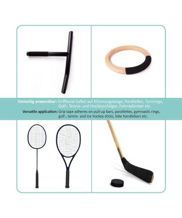 Premium Non-Slip Hockey Tape - Self-Adhesive Grip Bands for Sports | Pullup & Dip Handle | 25m Multi-Sport Use - Buy Online on GoSupps.com