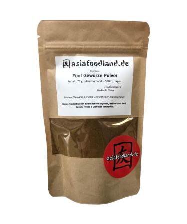 asiafoodlandde Asiafoodland Five spice powder Five Spice individually packed 1 x 75 g