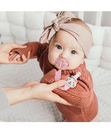 Shop Tyry.hu Cotton Pacifier Chain for Girls - Cute Cat & Strawberry Clip - Perfect Newborn Baby Gift - Buy Online on GoSupps.com