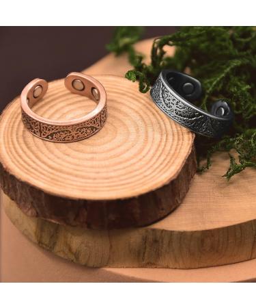 Cigmag Lymphatic Drainage Magnetic Ring - Copper Adjustable with Removal Tool and Gift Box - Tree of Life Design - Buy Online on GoSupps.com