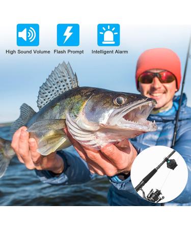 4PCS LED Fishing Bite Alarm Indicator | Sensitive Electronic Sound Alert | Adjustable Volume | Clip On Fishing Rod | Day/Night Fishing - Buy Online on GoSupps.com