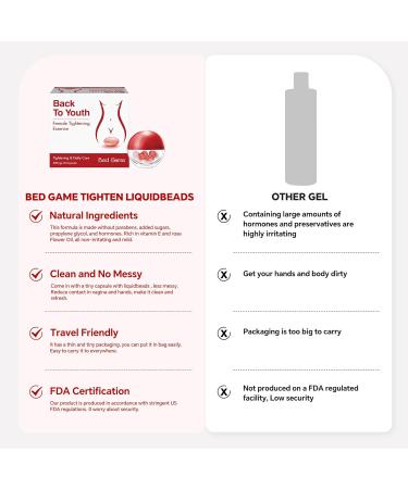 Silicone-Based Liquidbeads Ovules | 10 Capsule Vaginal Tightening Gel for Women | Enhance Intimacy - Buy Online on GoSupps.com