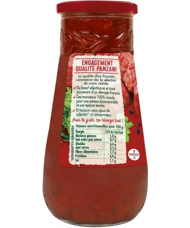 Panzani Bolognese Tomato Sauce 100% Pure French Beef Large Format 650g - Buy Online on GoSupps.com