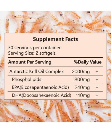 Ciyive Antarctic Krill Oil 2000mg Capsules Krill Oil Supplement 60pcs - Buy Online on GoSupps.com