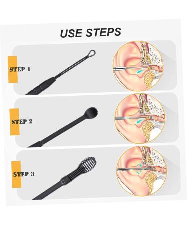 PACKOVE Portable Ear Cleaning Kit 6-Piece Professional Ear Wax Removal Tools Spiral Spring Design for Home and Travel Use - Buy Online on GoSupps.com