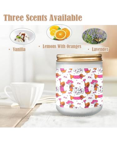 Orange Lemon Scented Candles - Aromatherapy Jar - 7 oz Long Lasting Gifts for Women - Perfect Birthday Gift Set for Dog Lovers - Buy Online on GoSupps.com