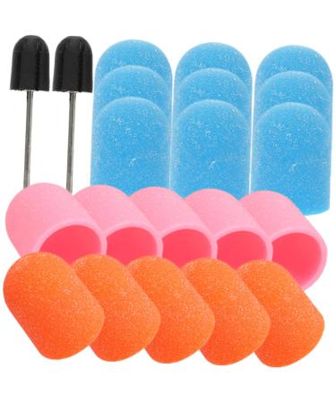 Mikinona 3 Sets Nail Art Polishing Caps Electric Nail File Accessory Drill Bits Manicure Pedicure Sanding Caps Nail Art Mmxmm Sanding Bands