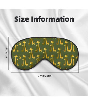 Cartoon Giraffe Print Unisex Sleep Eye Mask - Soft Comfort Eye Shade for Travel Yoga & Shift Work - Buy Online on GoSupps.com