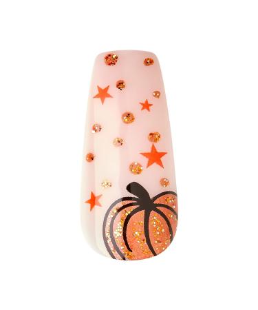 KISS Halloween Fake Nails - Glow-In-The-Dark 'Wicked' Design with Pink Gel Glue Mini File & Stick - 28 False Nails for Perfect Manicure - Buy Online on GoSupps.com