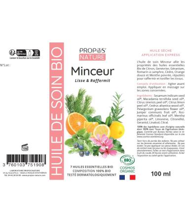  PROPOS'NATURE PROPOS'NATURE Hs Organic Slimming Lotion 100 ml - Buy Online on GoSupps.com