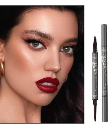 EONFAVE 2in1 Magic Eyebrow Pen with 4 Points 3D Microblading Eyebrow Pen Waterproof and Smudgeproof New Eyebrow Pencil More Durable and Natural Dark Gray 03 - Buy Online on GoSupps.com