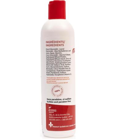 Emu Dundee | Emu Oil Shampoo | 100% natural Made in Canada | Aloe Vera Castor and Coconut Oil Peptides | Gentle surfactants | 300ml - Buy Online on GoSupps.com