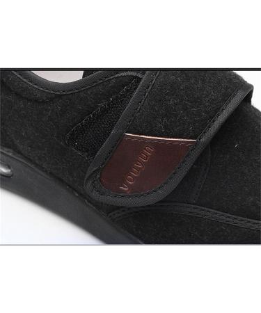 Men's Wide Diabetic Edema Adjustable Shoes - Orthopedic Comfort for Swollen Feet - Size 9.5 Grey - Buy Online on GoSupps.com