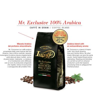 LUCAFF Mr. Exclusive Arabica Coffee Beans 700g Bag Saves Fresh Aroma Arabica Coffee Origin South America Asia Africa Coffee Beans Sweet Taste Medium Bodied with an Aroma of Toast Cocoa 1 x 700 - Buy Online on GoSupps.com