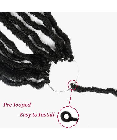 MEDO 7Packs New Faux Locs 24 Inch Crochet Hair Soft Locs Curly Wavy Pre-Looped Faux Locs Goddess Synthetic Fiber Hair Extensions - 24Inch 1B (Pack of 7) - Buy Online on GoSupps.com