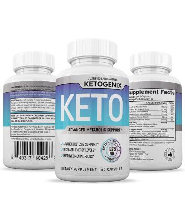 (2 Pack) Ketogenix Keto Pills 1275MG New & Improved Formula Contains Apple Cider Vinegar Extra Virgin Olive Oil Powder Green Tea Leaf 120 Capsules 30 Count (Pack of 2) - Buy Online on GoSupps.com
