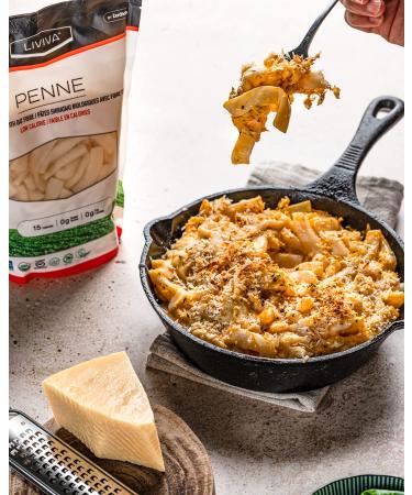 Organic Shirataki Penne Pasta with Oat Fiber - Low-Calorie, Non-GMO, Gluten-Free, Keto Certified (Pack of 6) - Buy Online on GoSupps.com